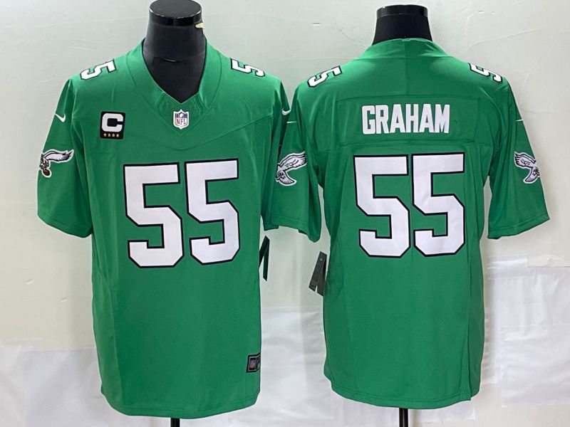 Men Philadelphia Eagles #55 Graham Green Nike Throwback Vapor Limited NFL Jerseys